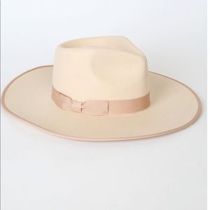 Rancher Cream Wool Fedora Hat